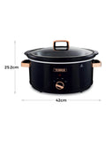 Tower rose gold slow cooker 6.5L stainless steel, UK version