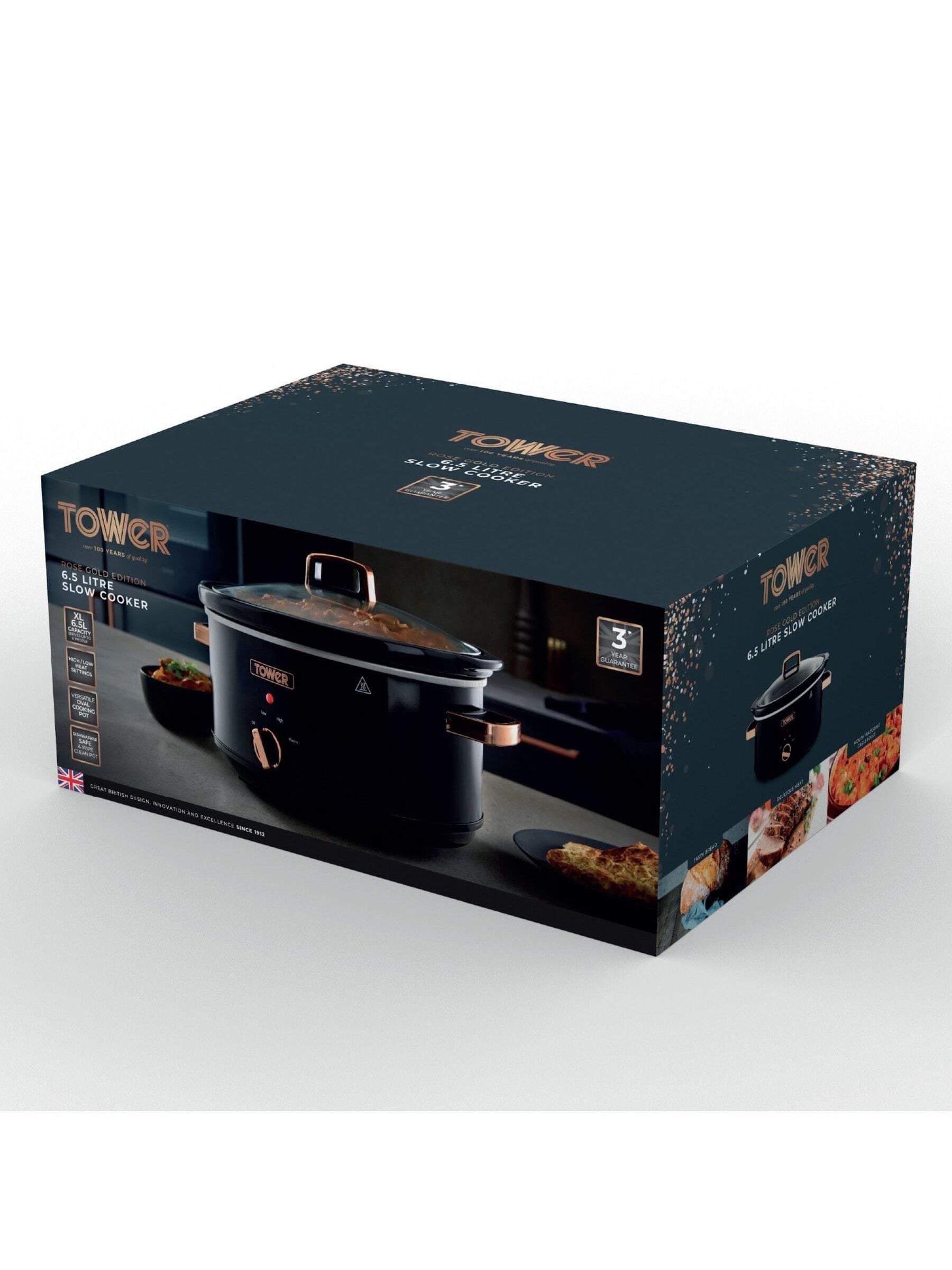 Tower rose gold slow cooker 6.5L stainless steel, UK version
