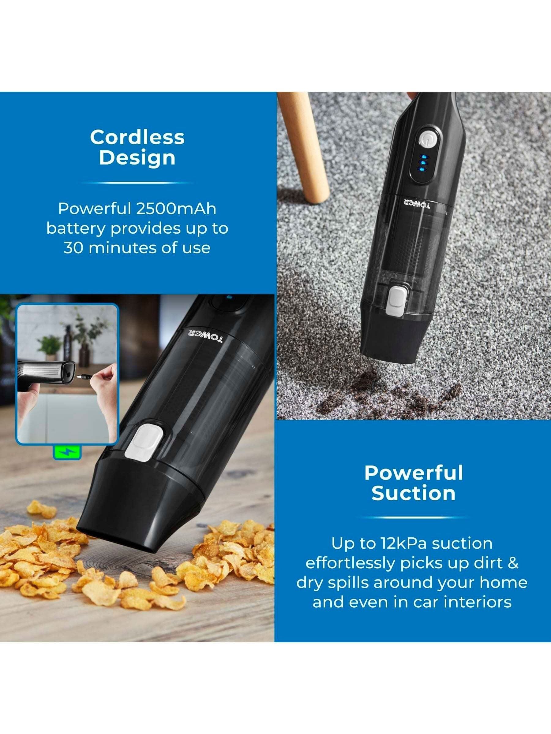 Tower black cordless handheld vacuum cleaner 14.8V - British product