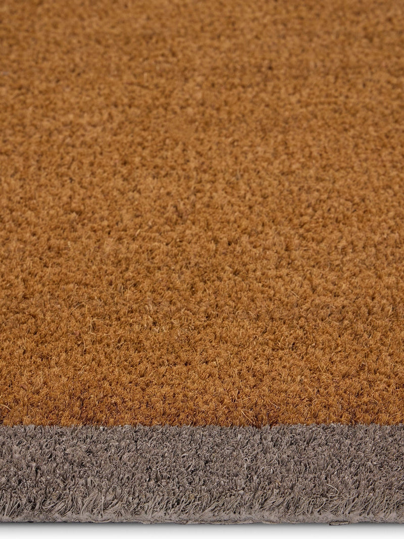 My Mat Taupe Border coir runner doormat 55x125cm - British product