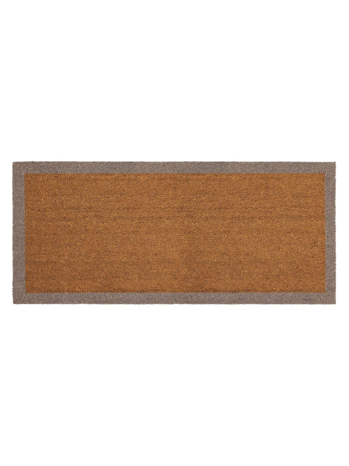 My Mat Taupe Border coir runner doormat 55x125cm - British product