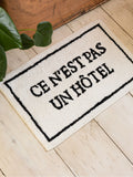 Rockett St George Black/White Hotel Slogan 100% Cotton Bath Mat