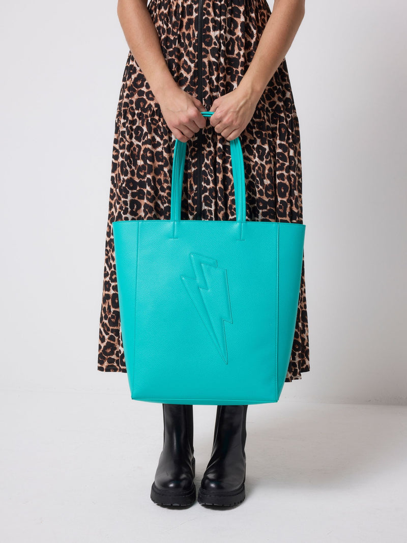 SCAMP & DUDE blue lightning bolt tote bag - British product