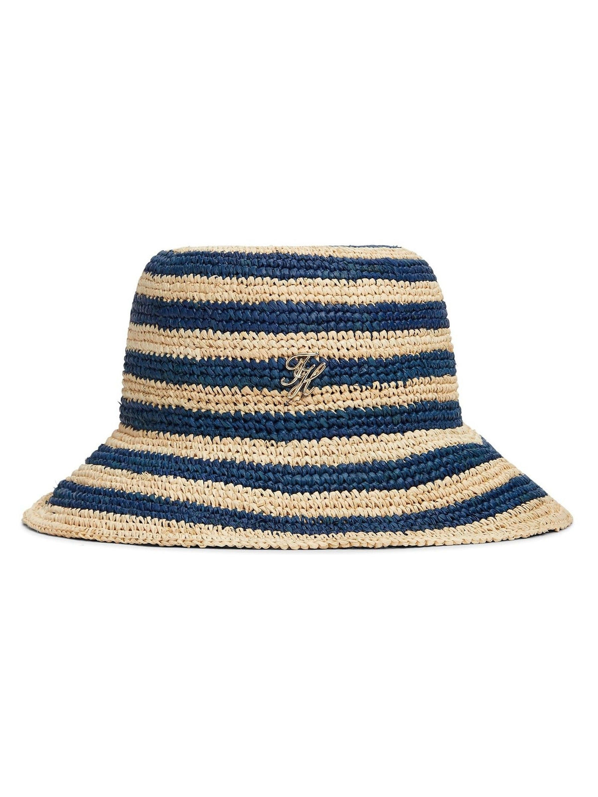 Tommy Hilfiger raffia bucket hat blue stripe 57cm UK version