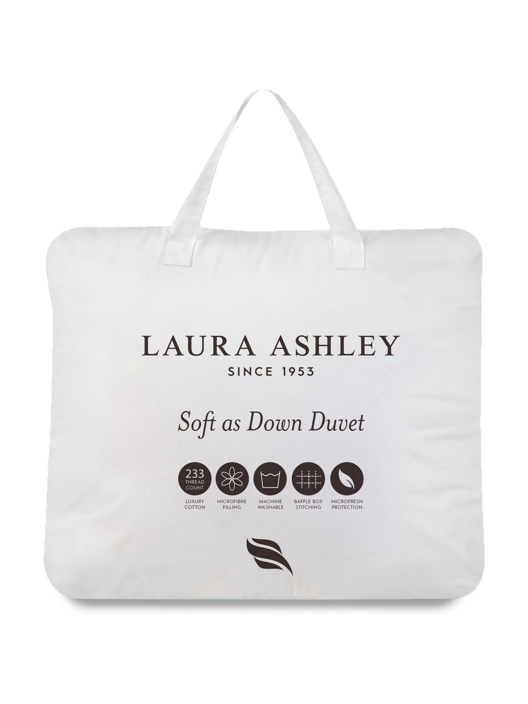 Laura Ashley white duvet 4.5 tog cotton percale - British product