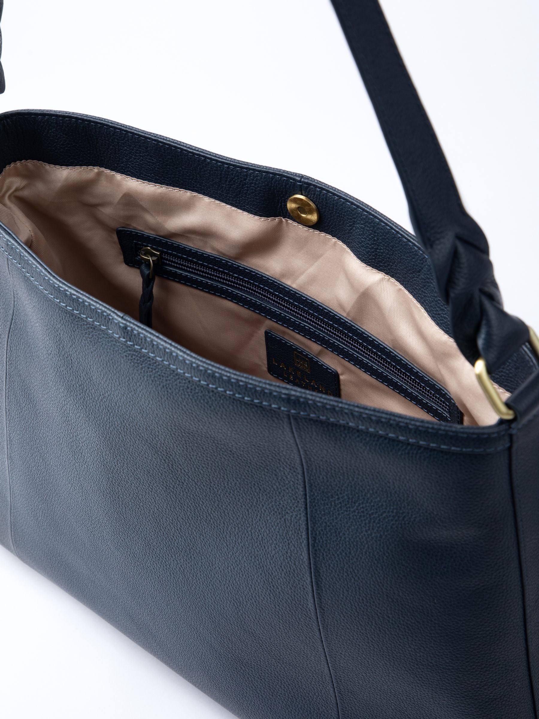 Lakeland Leather blue Howgill hobo bag - British product