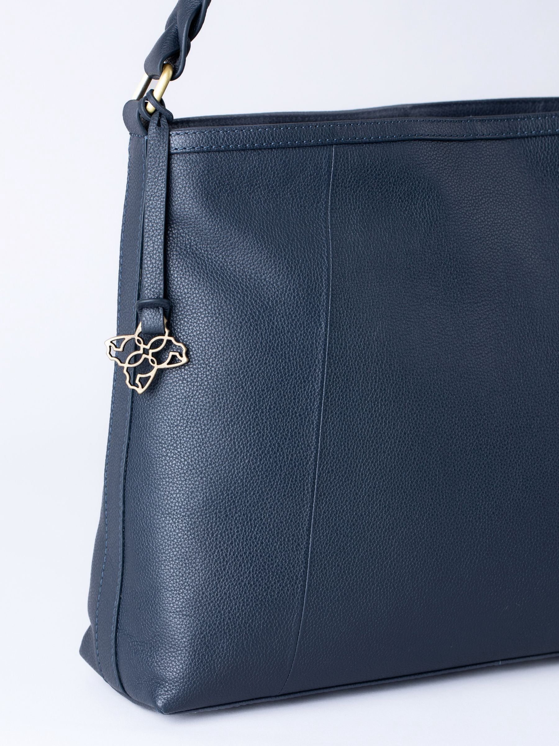 Lakeland Leather blue Howgill hobo bag - British product