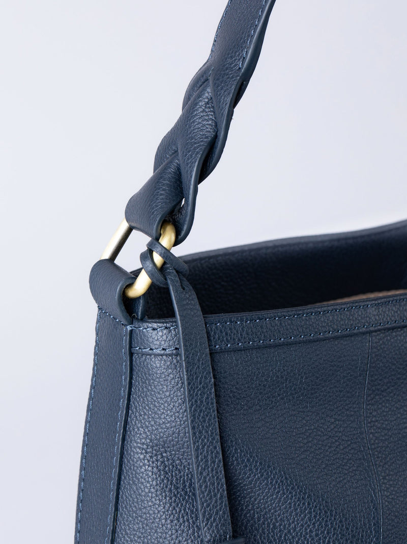Lakeland Leather blue Howgill hobo bag - British product
