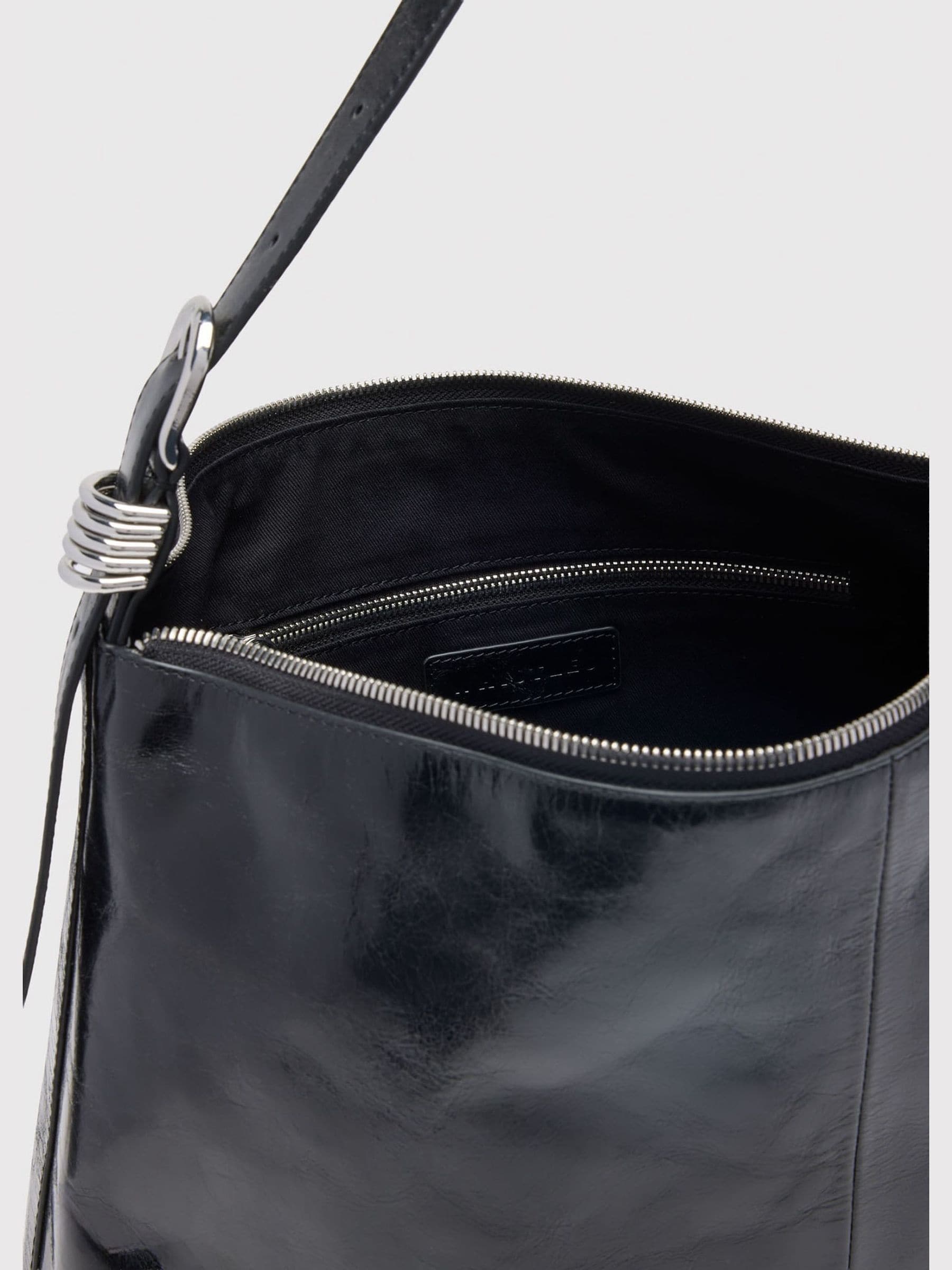 Whistles Black Ring Detail shoulder bag, UK version