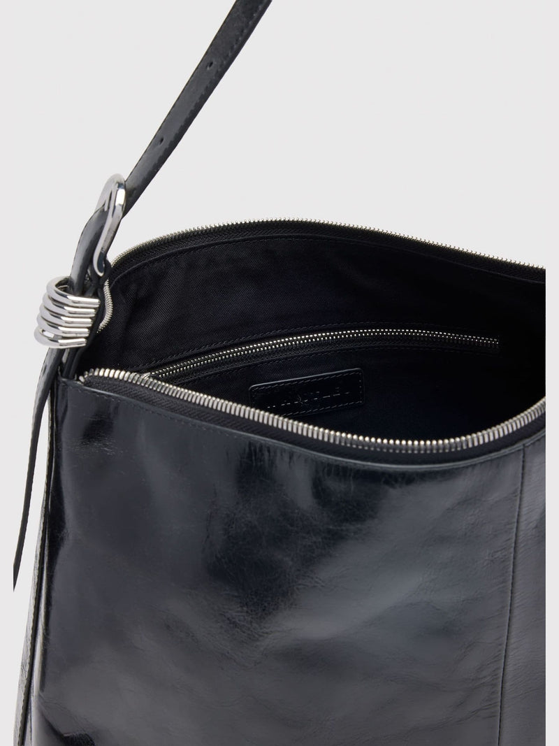 Whistles Black Ring Detail shoulder bag, UK version