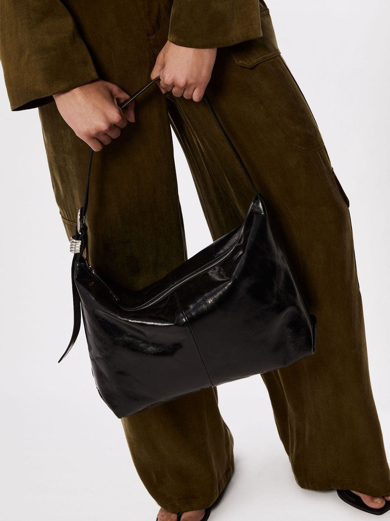 Whistles Black Ring Detail shoulder bag, UK version