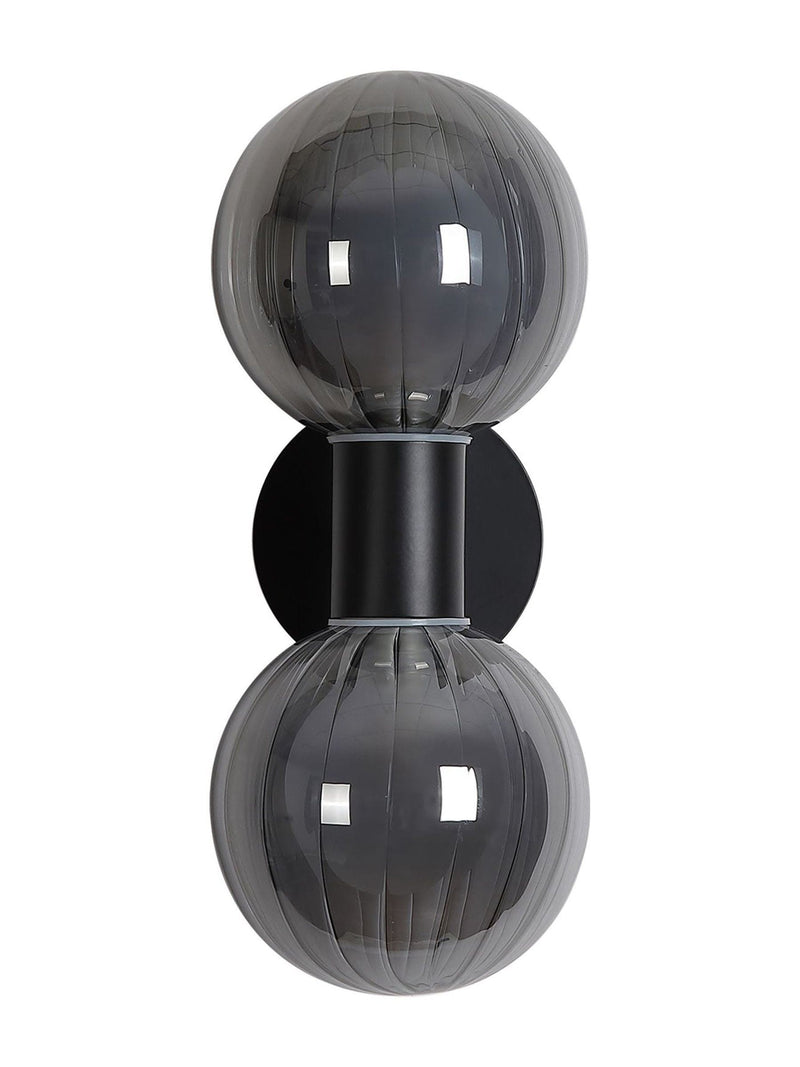Searchlight Edgar wall light smoked glass - British product