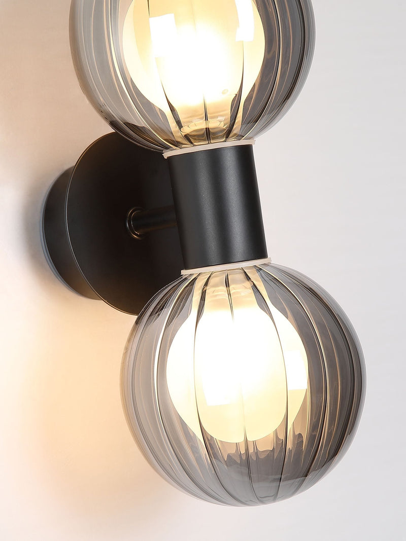 Searchlight Edgar wall light smoked glass - British product