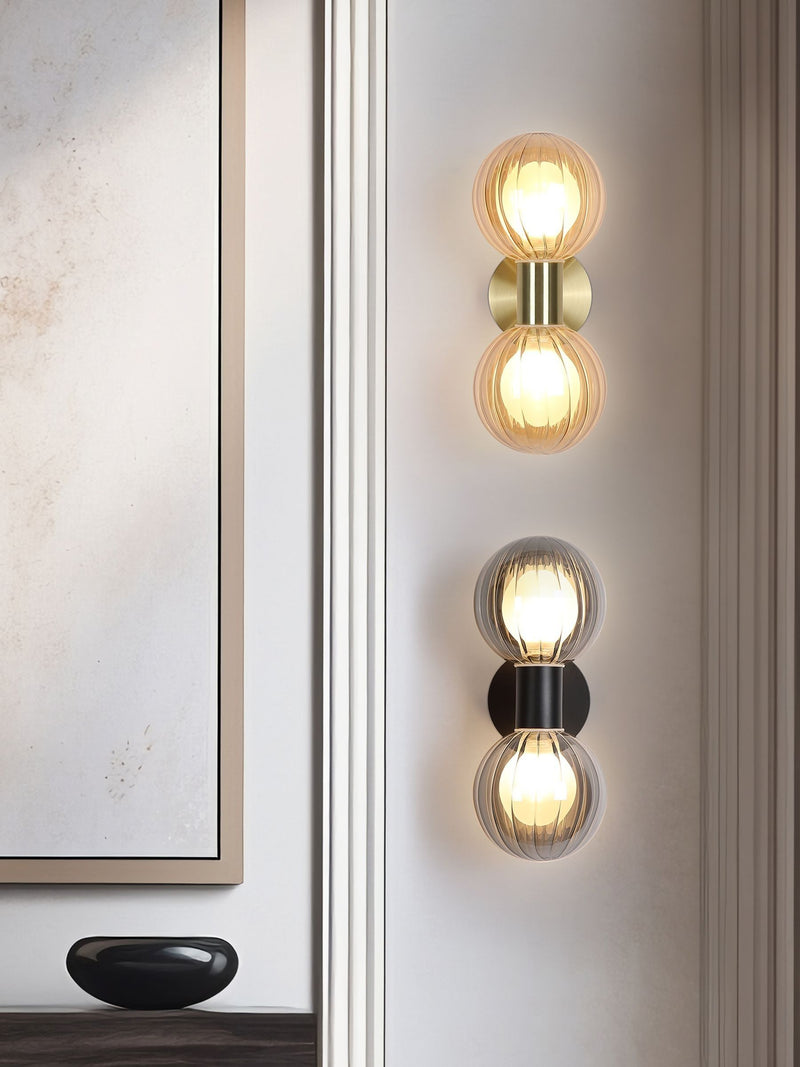 Searchlight Edgar wall light smoked glass - British product