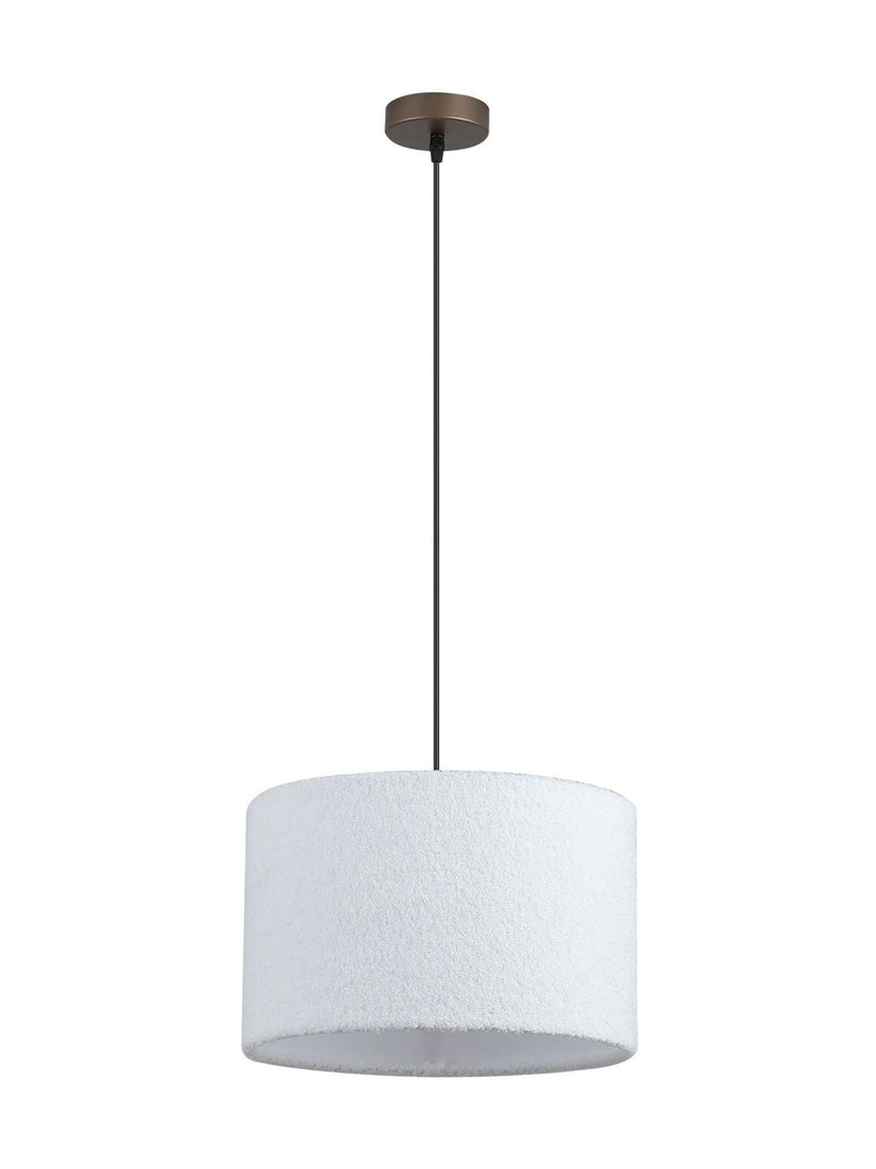Searchlight Latte Aria pendant light 35cm plush shade (British brand)