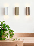 Searchlight brown Lillie cylinder up down wall light, UK version