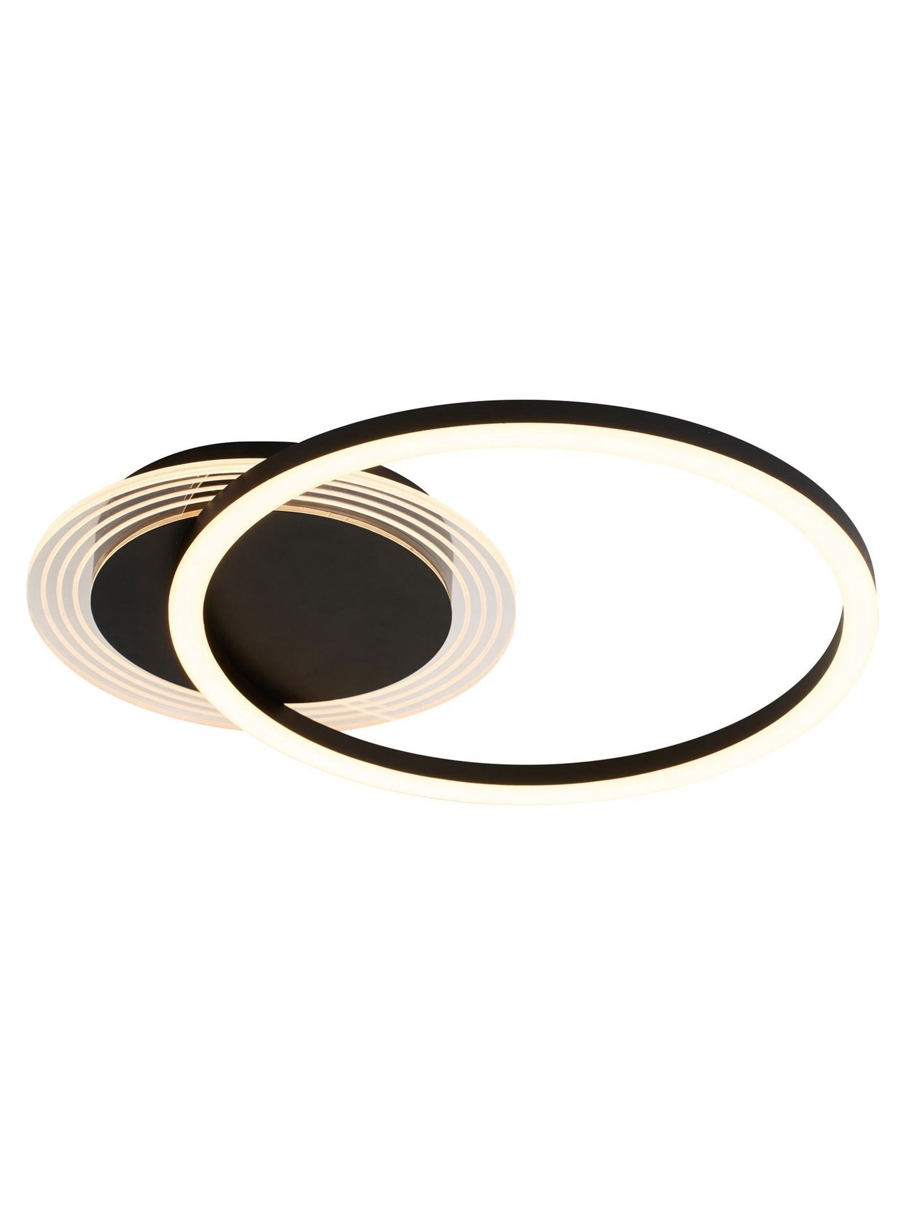 Searchlight Black Deni metal LED flush ceiling light (British brand)