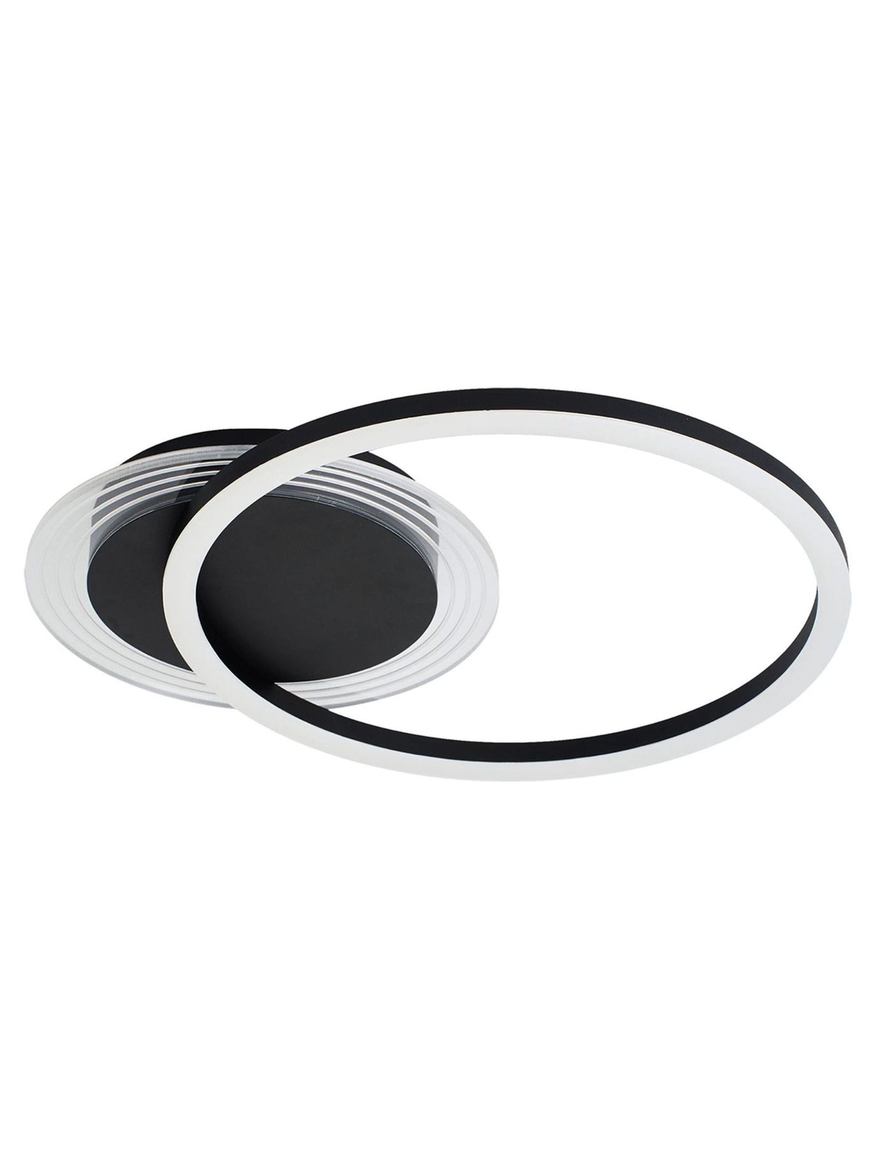 Searchlight Black Deni metal LED flush ceiling light (British brand)