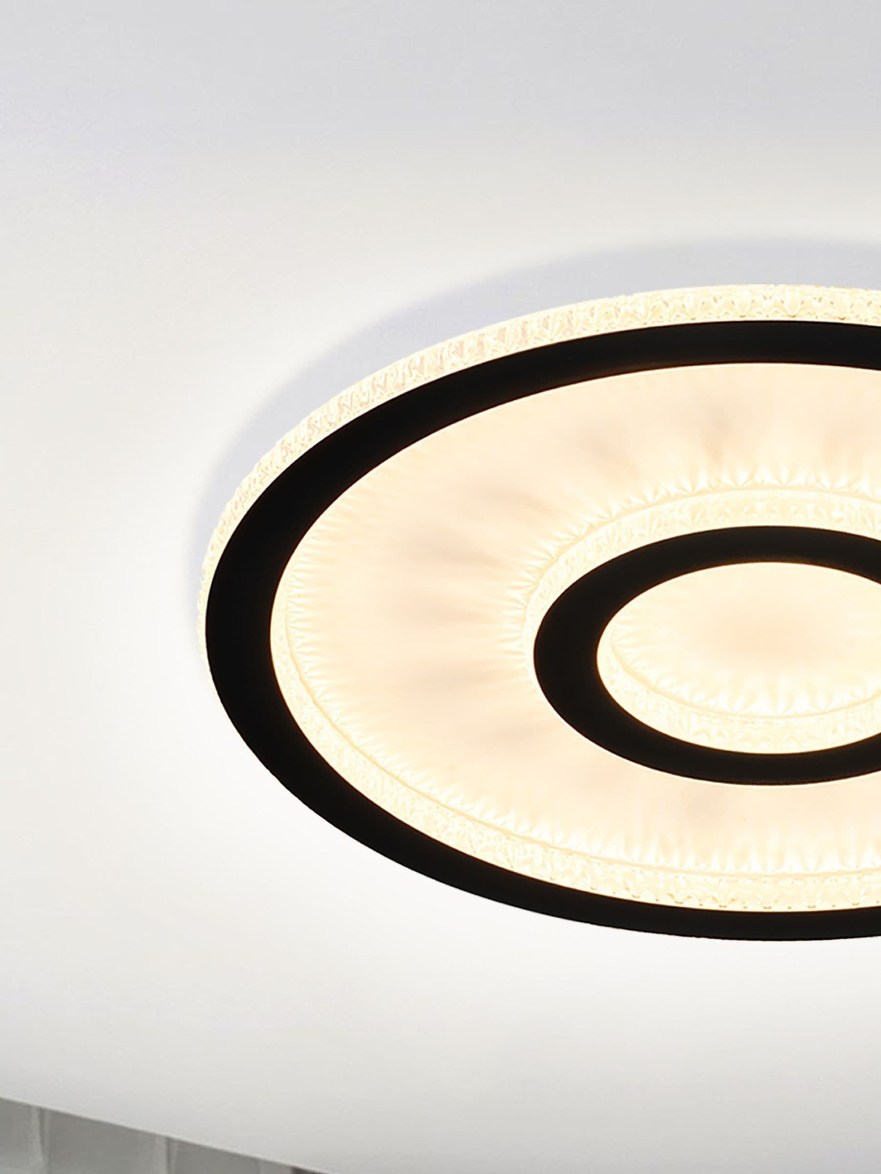 Searchlight LED flush ceiling light matt black, UK version