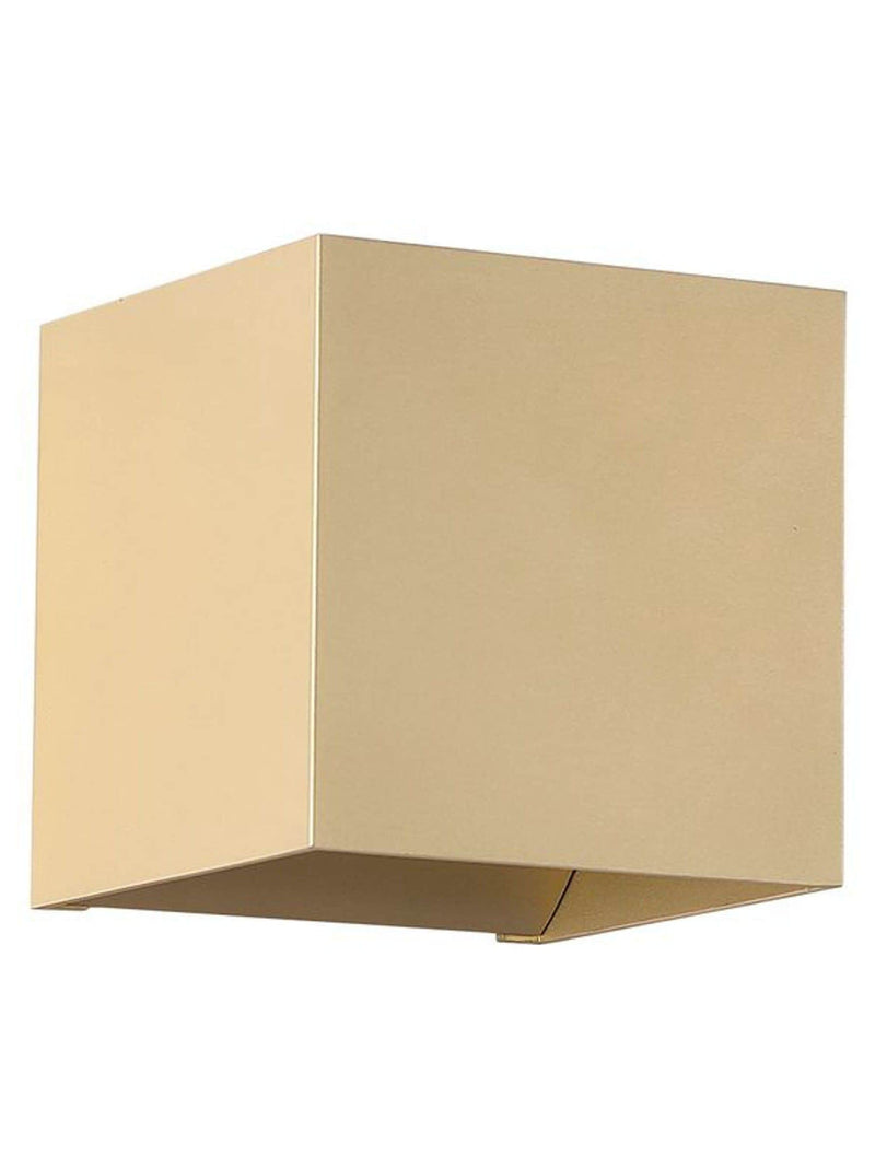 Searchlight gold square up down wall light 9.5cm, imported from the UK