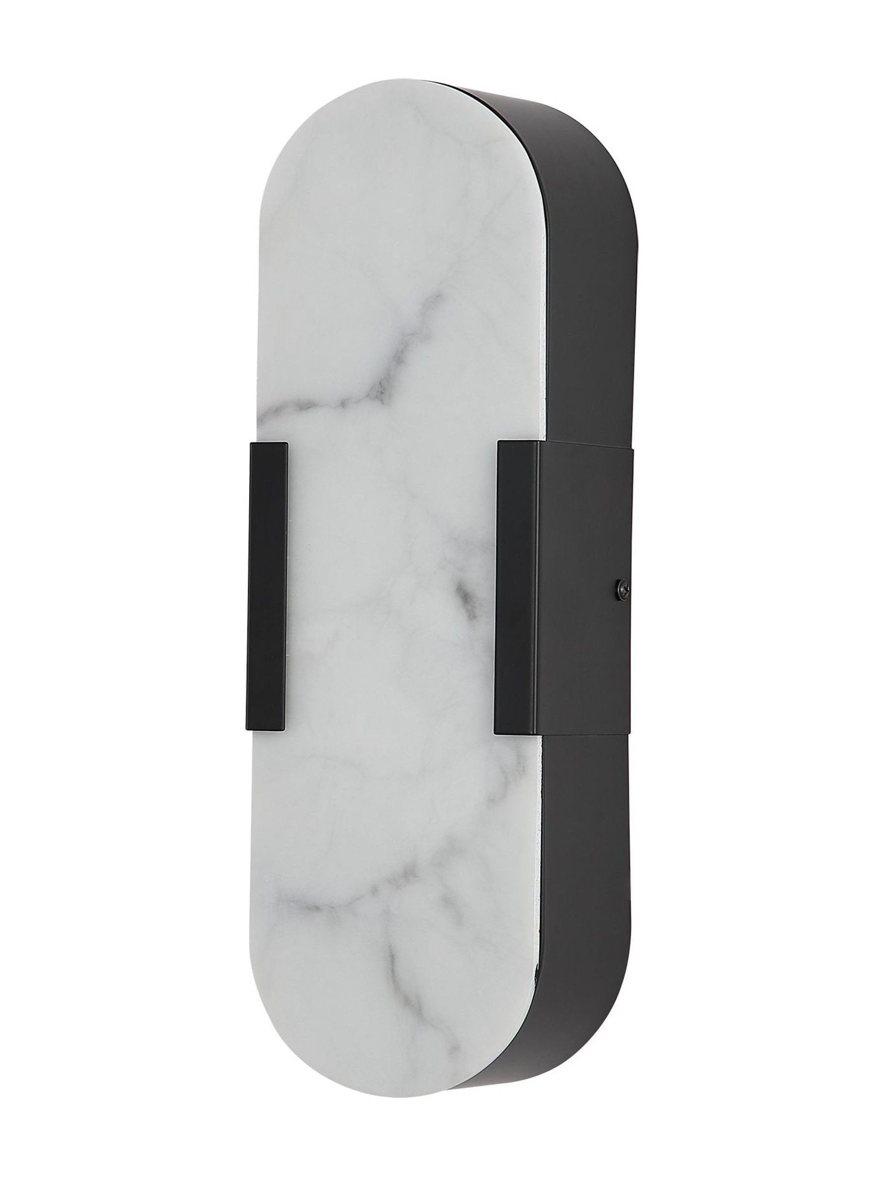 Searchlight LED wall light with marble effect 35cm, UK version