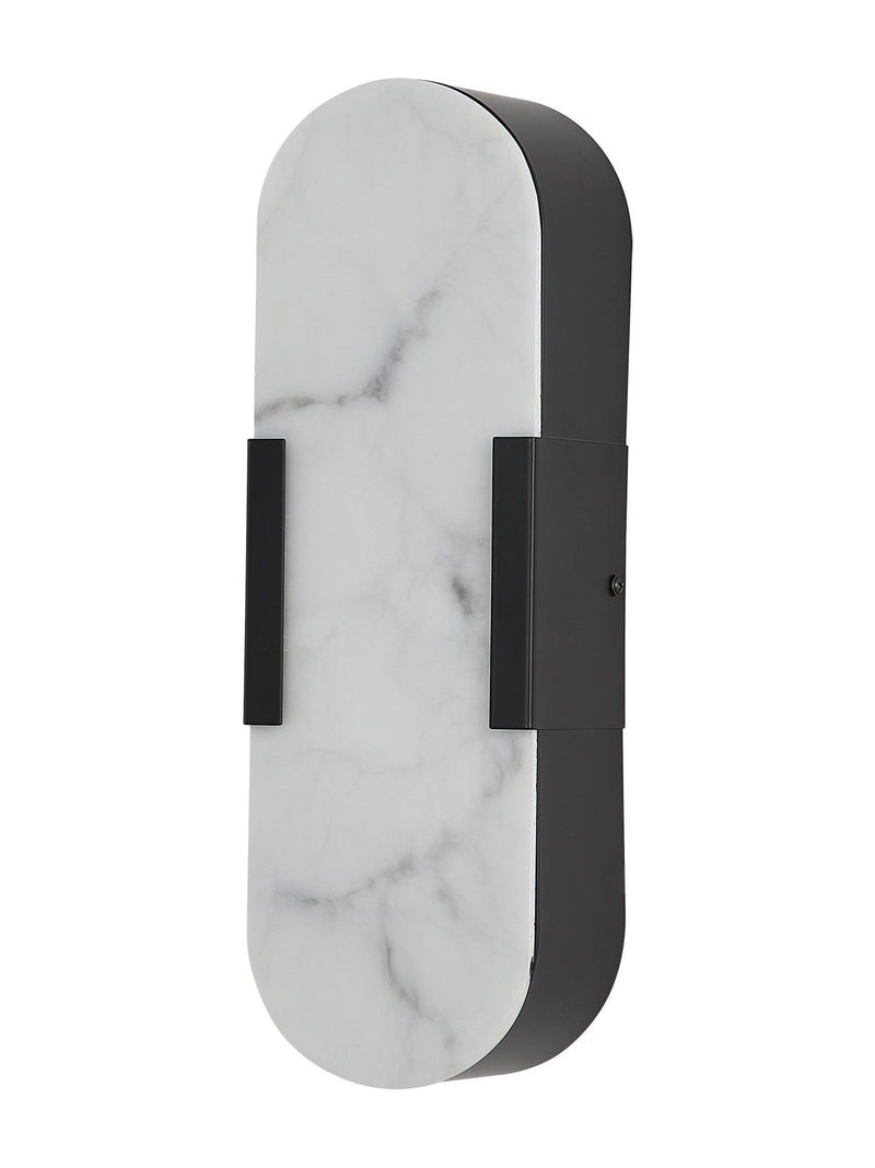 Searchlight LED wall light with marble effect 35cm, UK version