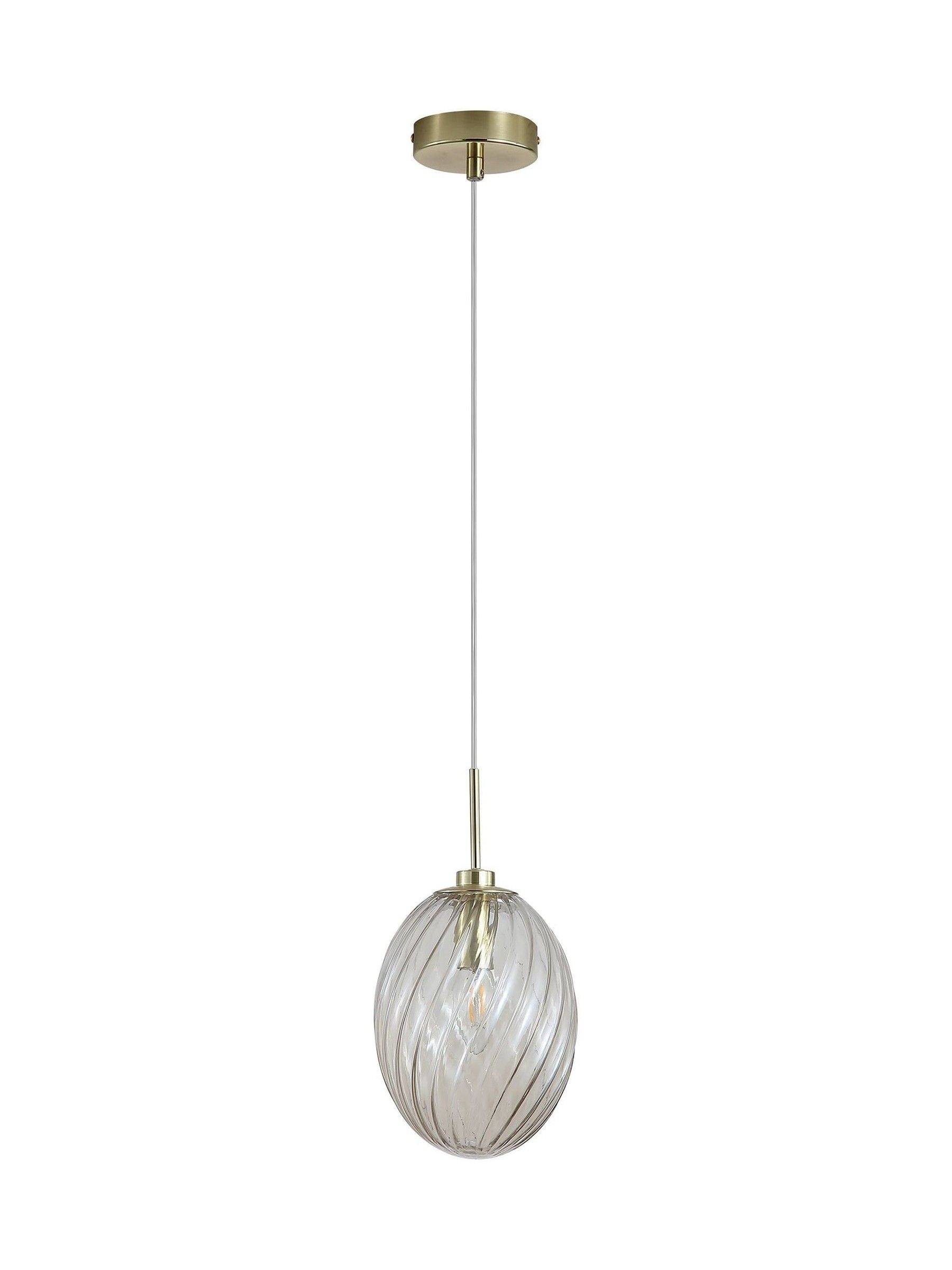 Searchlight satin brass champagne glass pendant light (British brand)