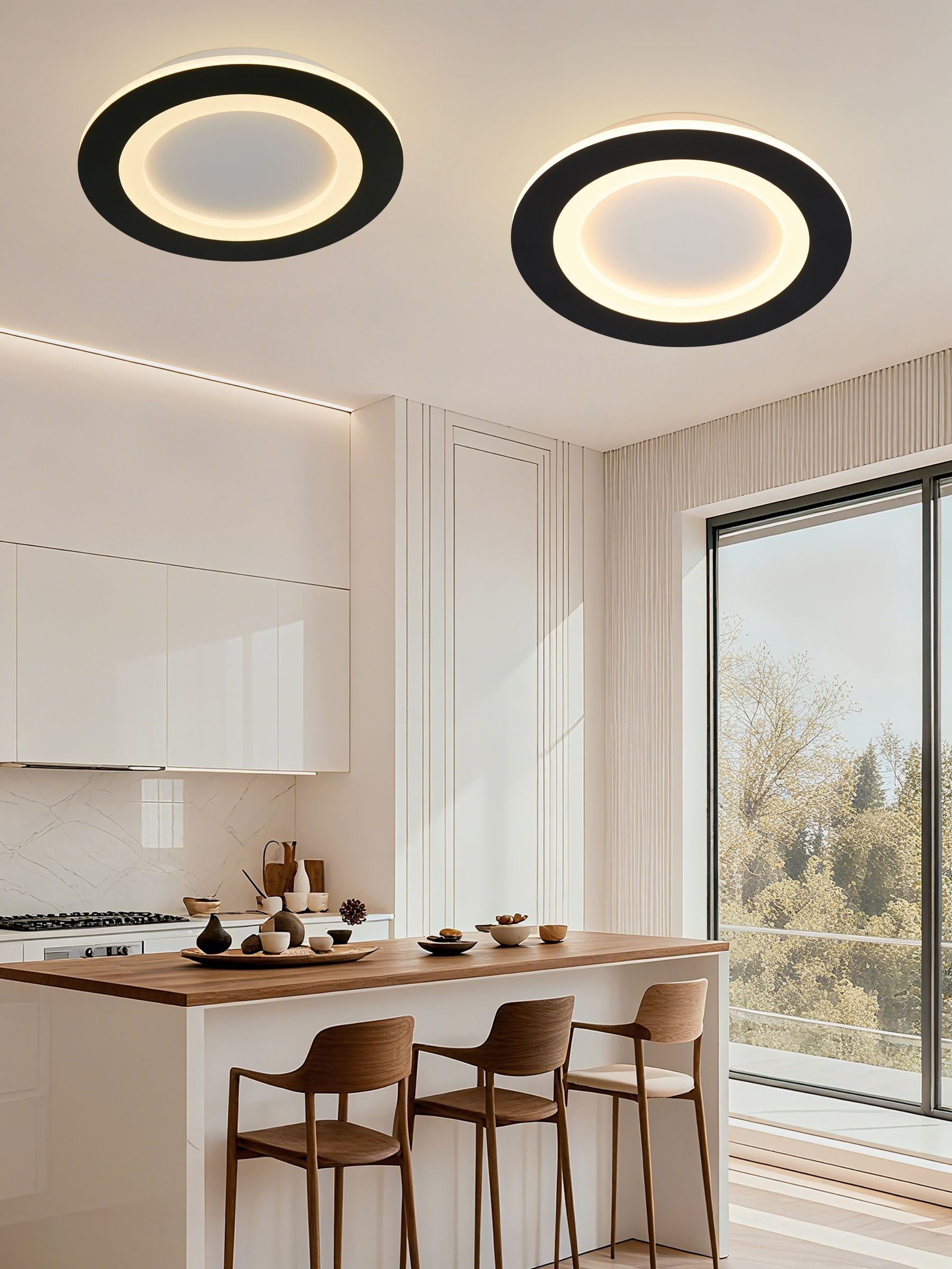 Searchlight Corbin LED flush ceiling light 25cm, imported from the UK