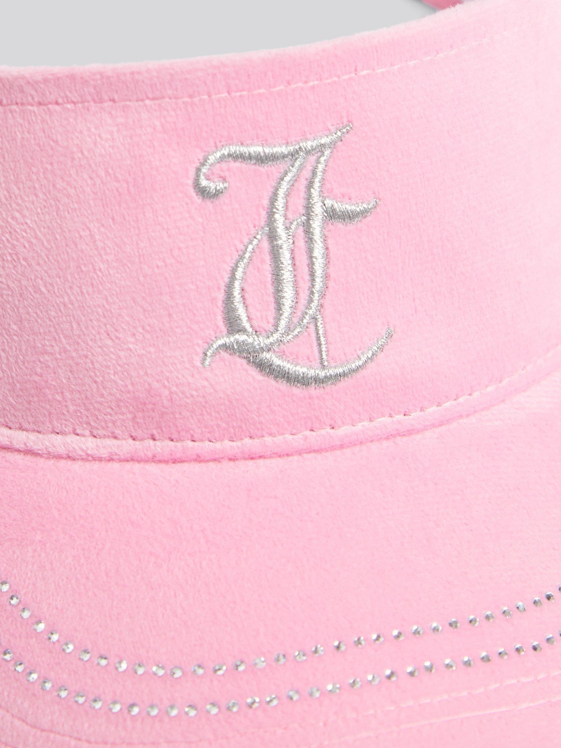 Juicy Couture pink velour diamante visor, imported from the UK