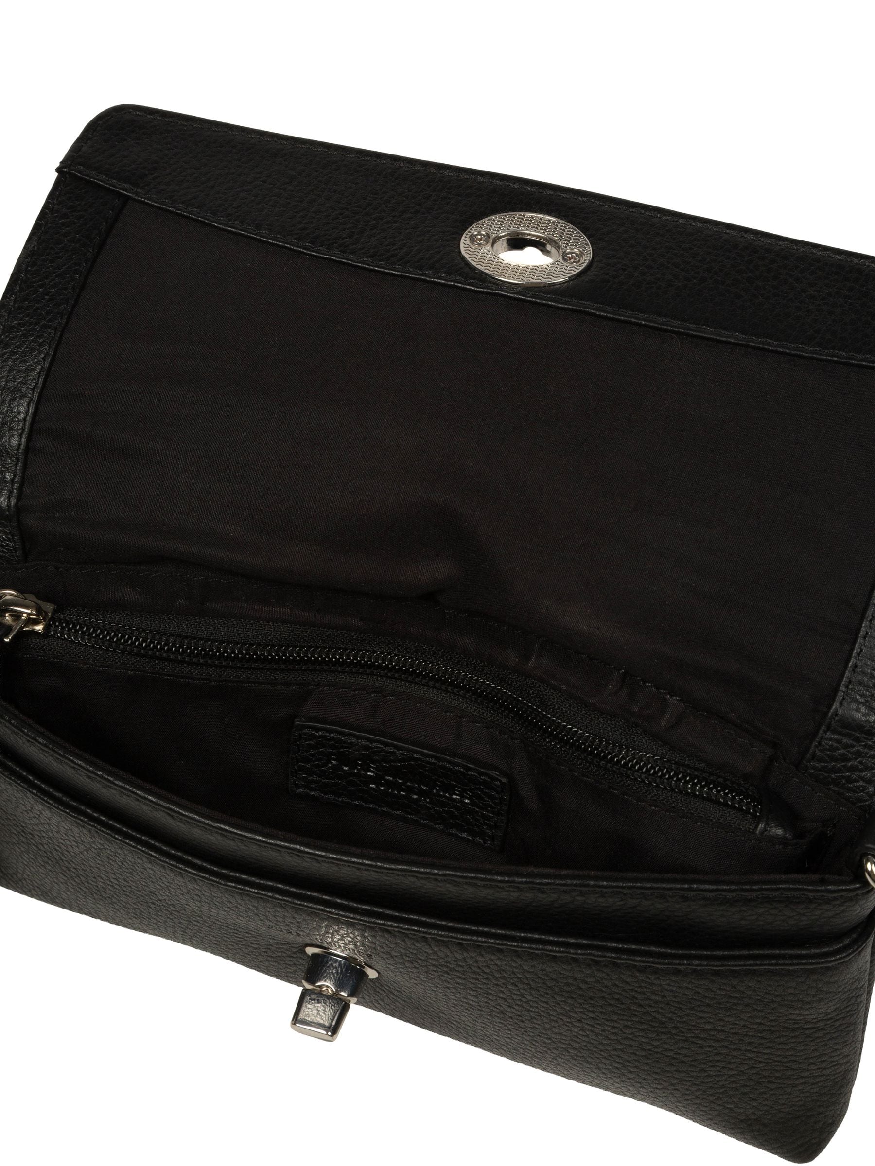 Pure Luxuries London Christabel black leather cross-body bag, UK version