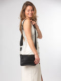 Pure Luxuries London Black Jessamine leather cross-body bag - British product