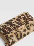 River Island brown leopard flap zip purse (British brand)