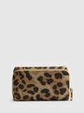 River Island brown leopard flap zip purse (British brand)