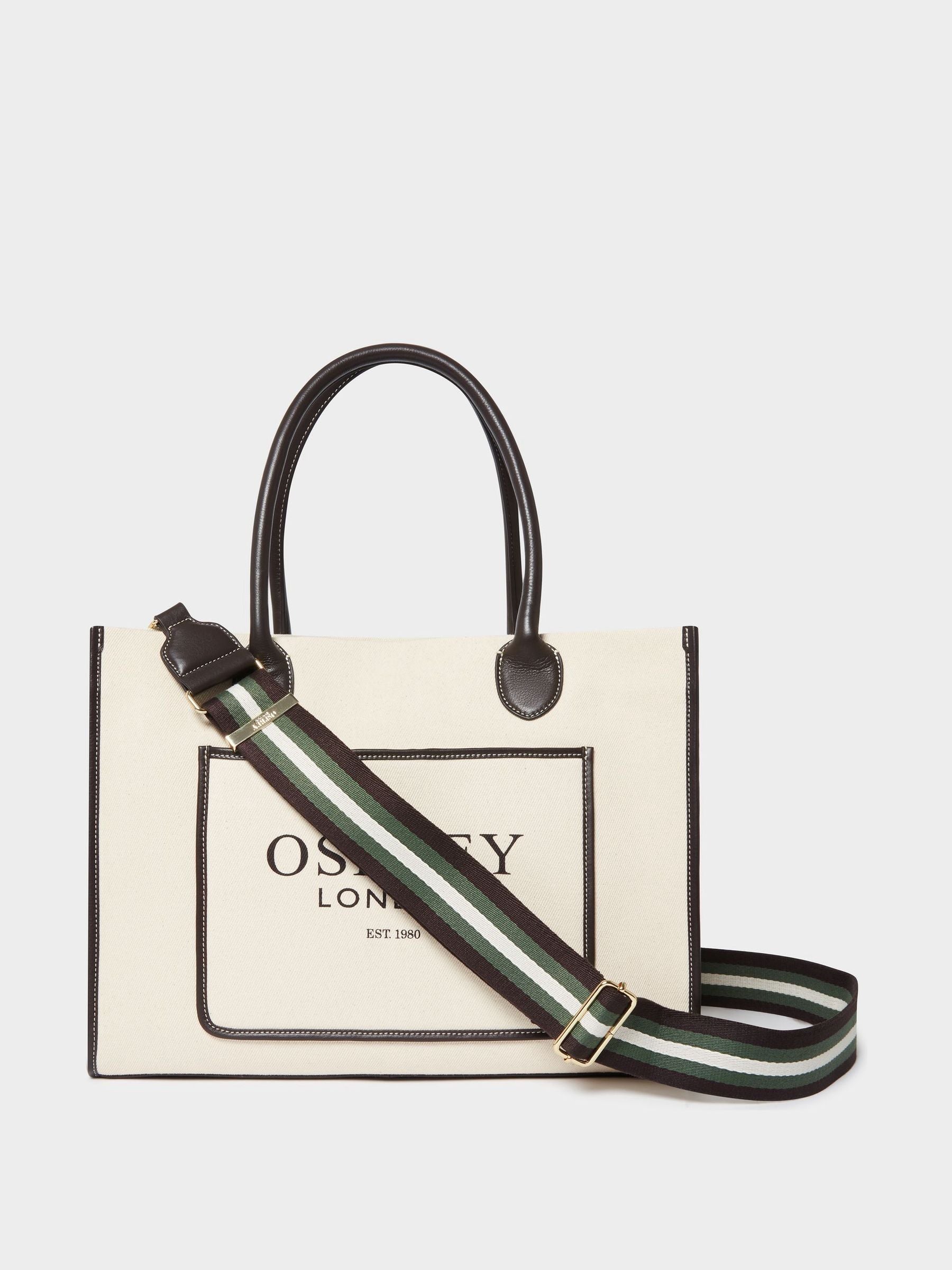 Osprey London Great Gaddesden canvas tote bag, imported from the UK