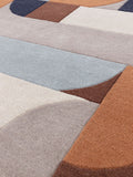 Asiatic Rugs Matrix Klotski terracotta wool rug, UK version