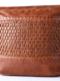 Lakeland Leather Storrs woven cross-body bag in brown - British product