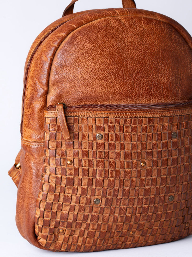 Lakeland Leather Storrs woven backpack brown (British brand)