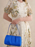 Hobbs Blue Clifton satin clutch bag, UK version
