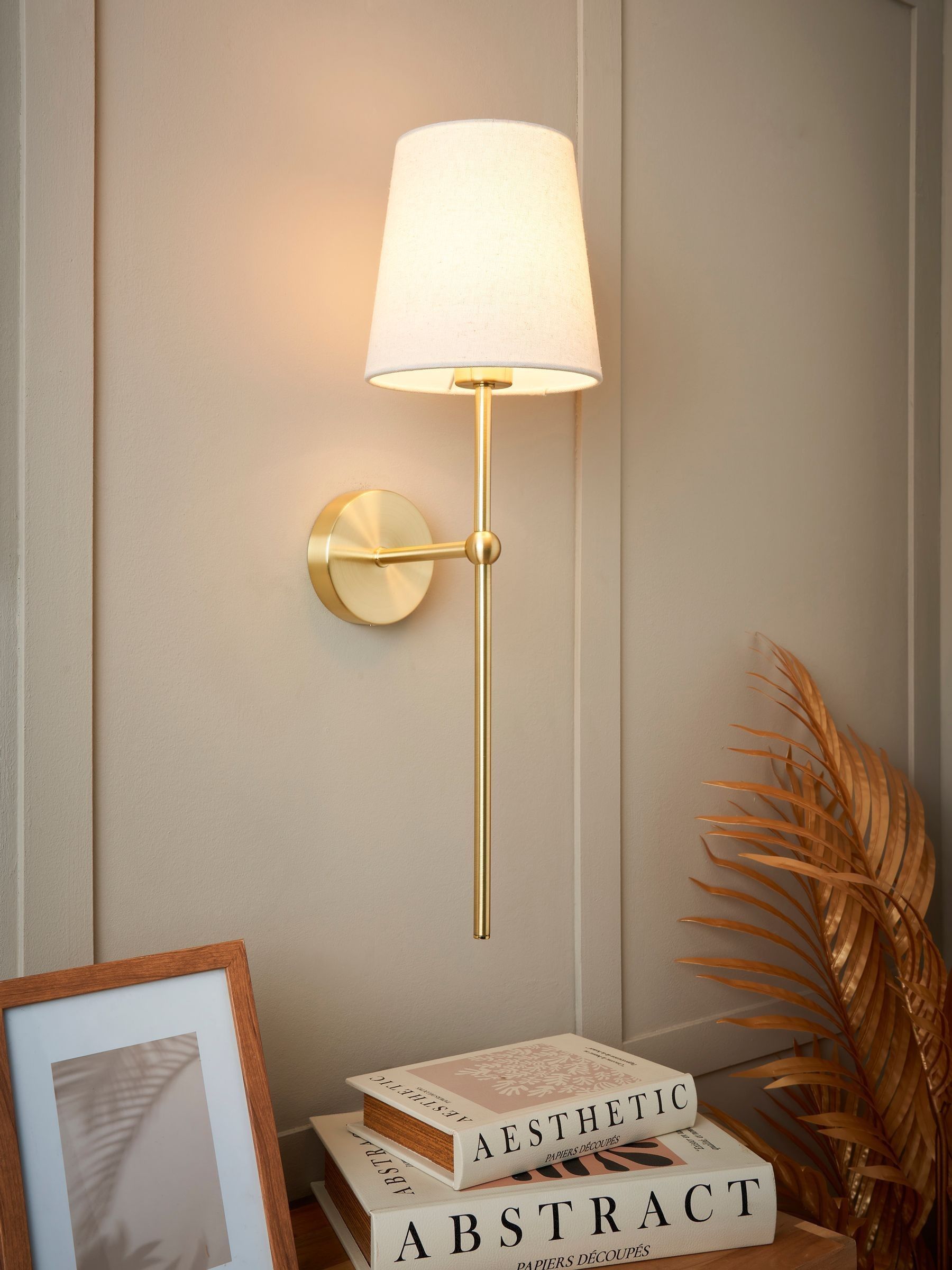 BHS Chrome Alegra USB-C Rechargeable Shaded Wall Light