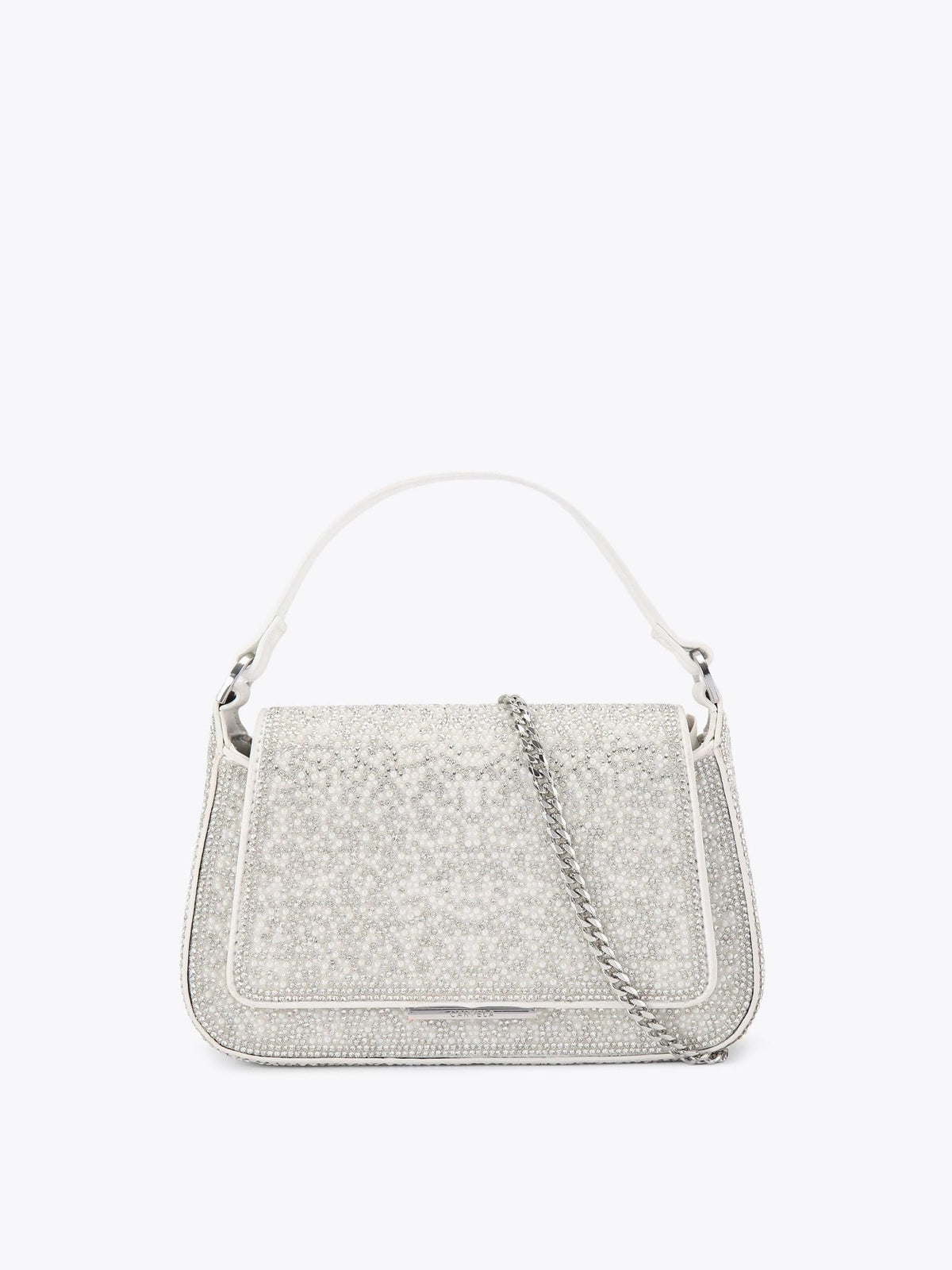 Carvela White Diana top handle bag crystal faux pearl - British product