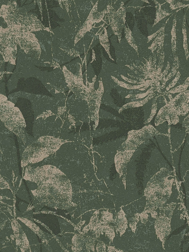 Galerie Green Horizon Tree Leaf wallpaper sample A4 (British brand)