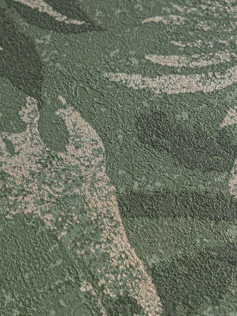 Galerie Green Horizon Tree Leaf wallpaper sample A4 (British brand)
