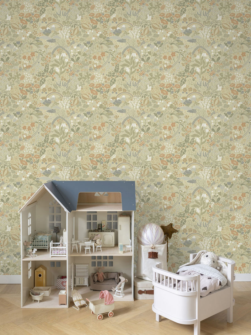 Galerie Wallcoverings Beige Resan Kids A4 Wallpaper Sample