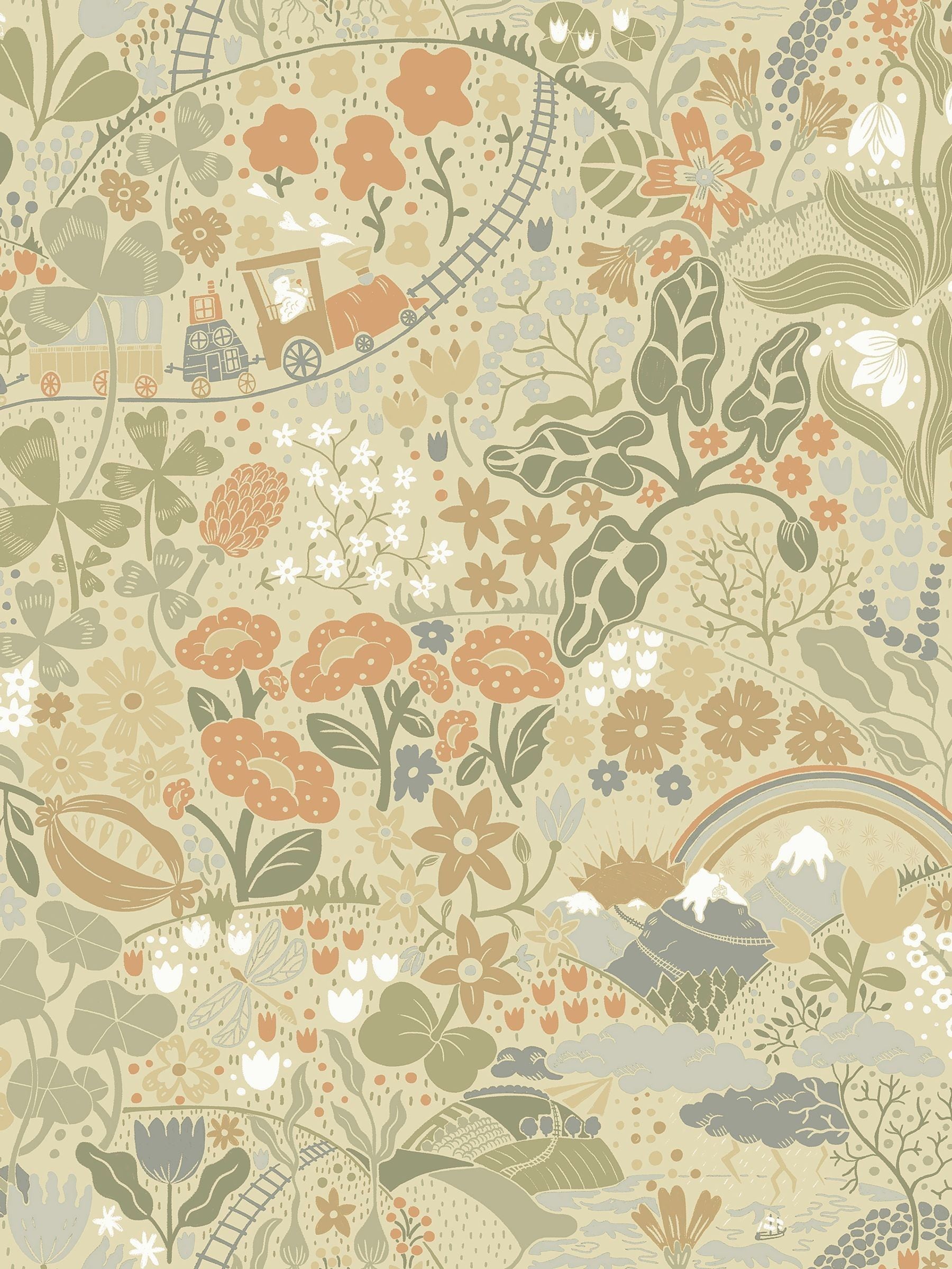 Galerie Wallcoverings Beige Resan Kids A4 Wallpaper Sample