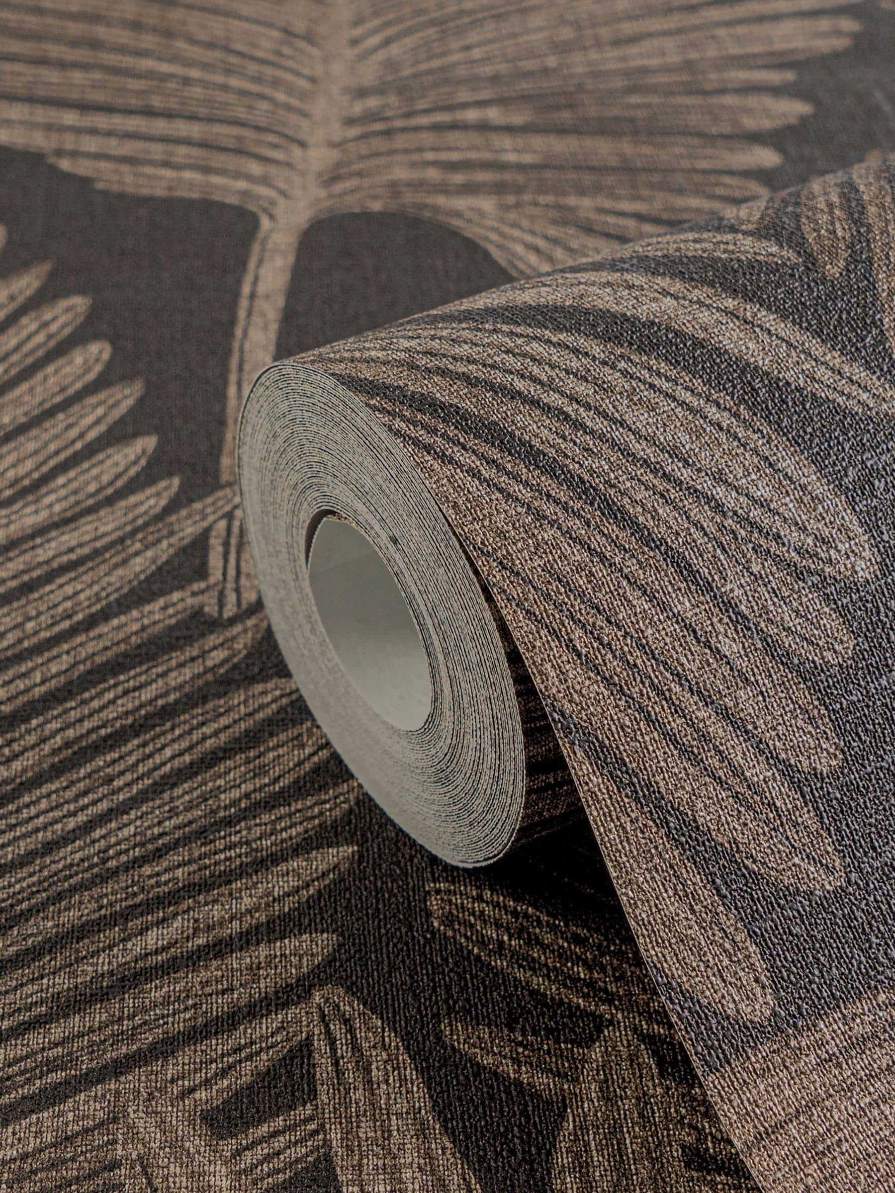 Galerie Wallcoverings Brown Horizon Tree Leaf wallpaper 10.05m - British product