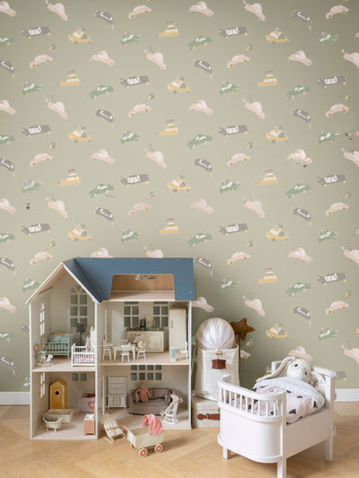 Next Galerie Wallcoverings Green Resan Wallpaper 10.05m- Buy online at McGrocer