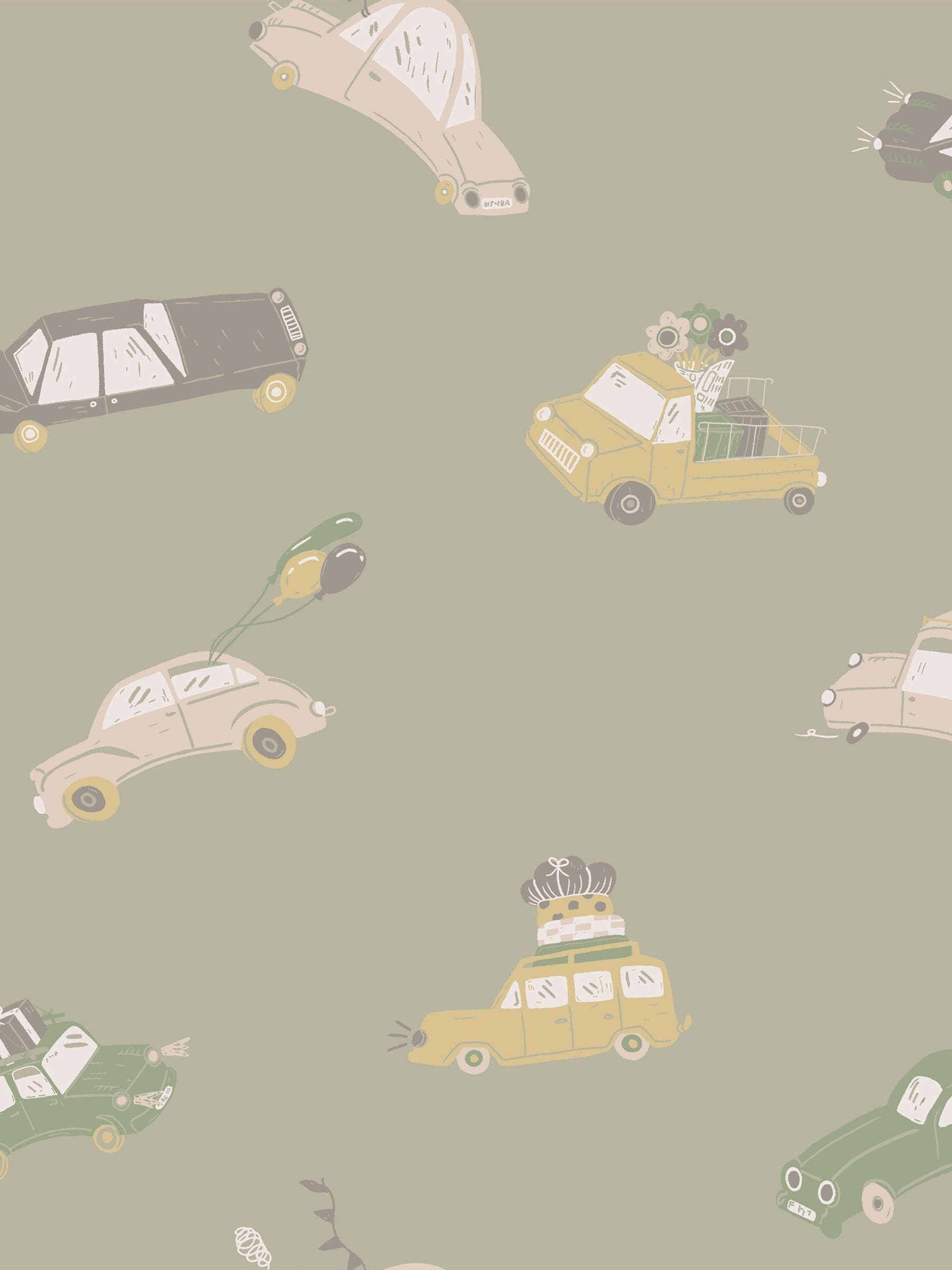 Galerie Wallcoverings Green Resan wallpaper 10.05m, UK version