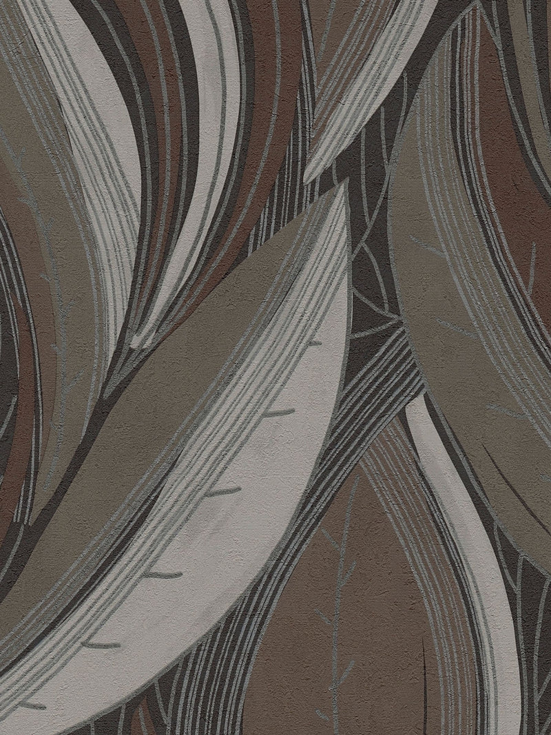 Galerie wallpaper Brown Horizon Tree Leaf 10.05m - British product