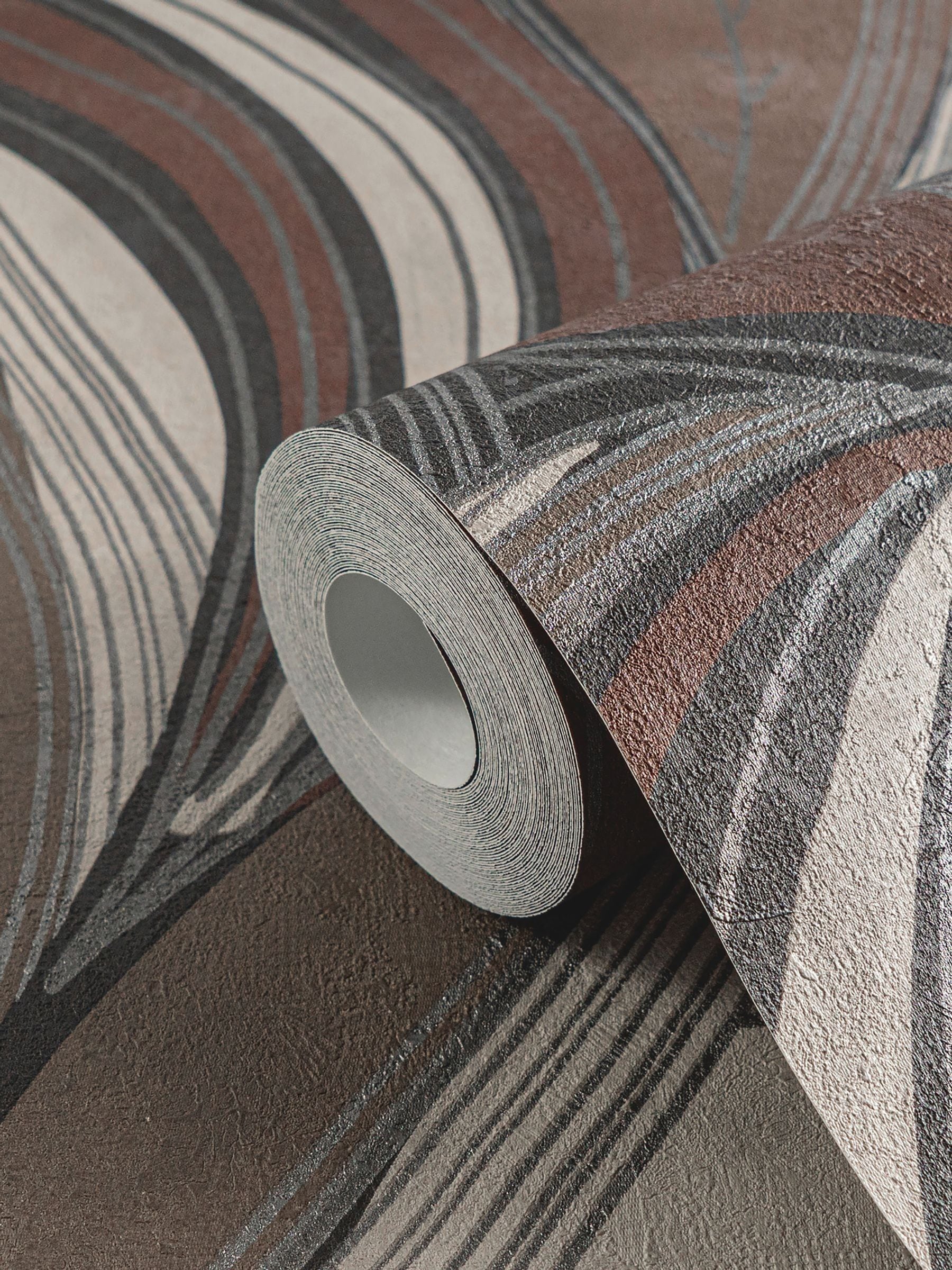 Galerie wallpaper Brown Horizon Tree Leaf 10.05m - British product