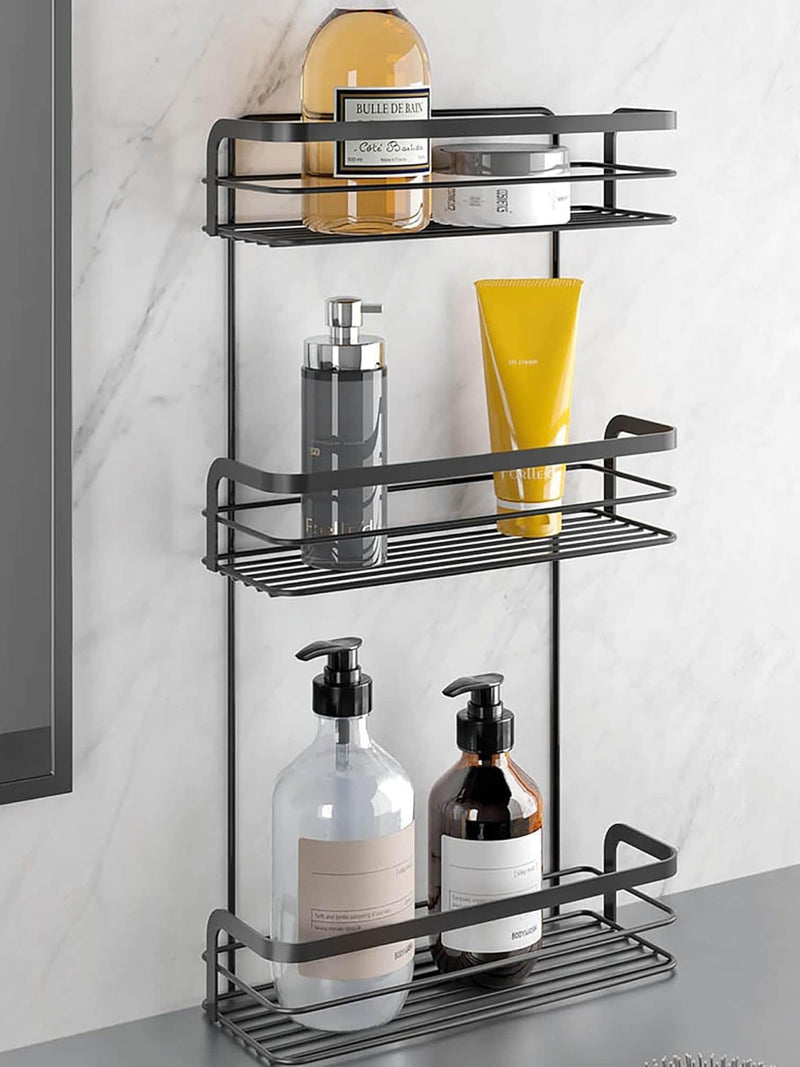 Metaltex Black Origin 3 Tier Rectangular Shelf, imported from the UK